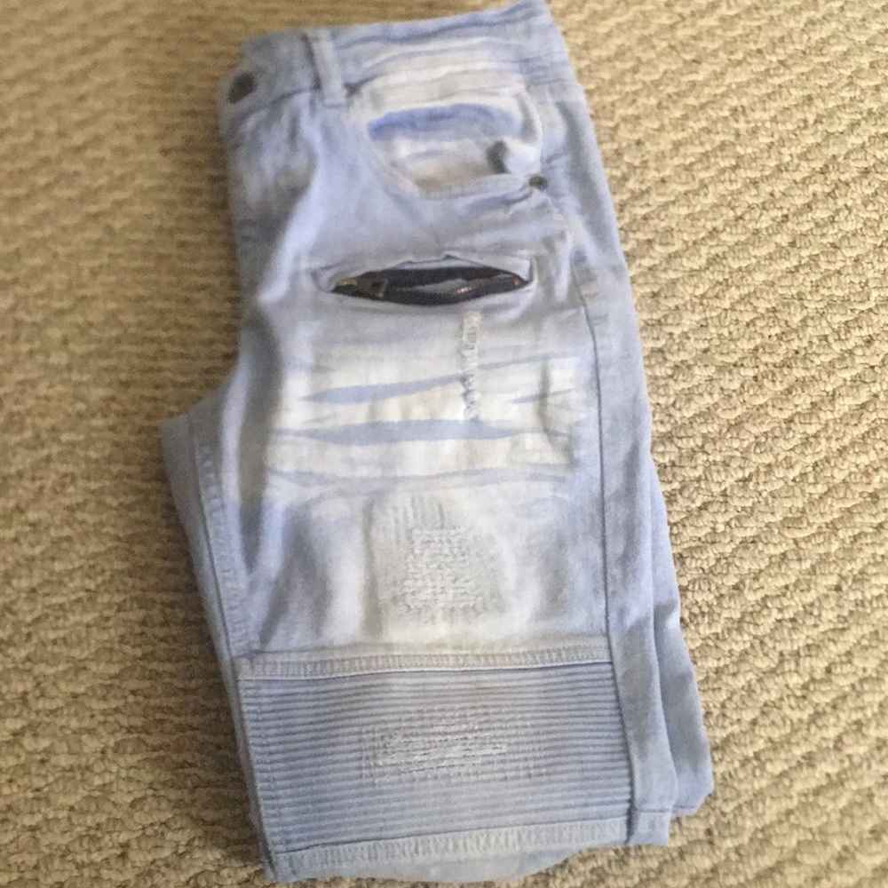 Moto Jeans (Urban Style) (Light Blue)